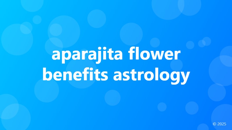 aparajita flower benefits astrology