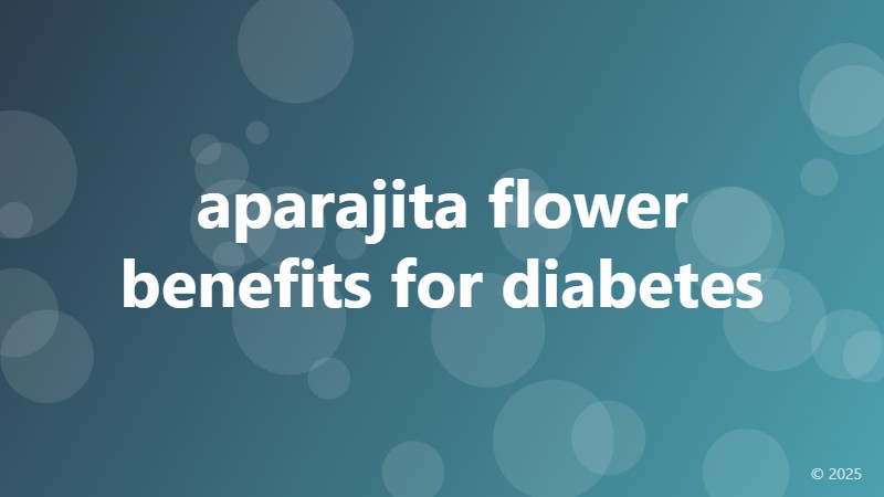 aparajita flower benefits for diabetes