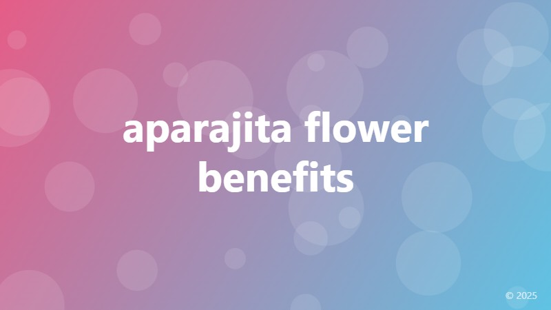 aparajita flower benefits