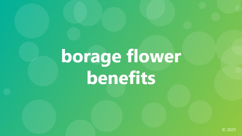 borage flower benefits