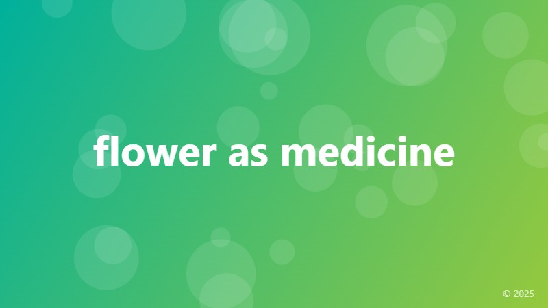 flower as medicine