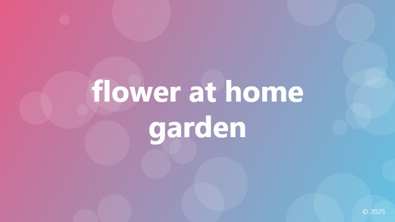 flower at home garden