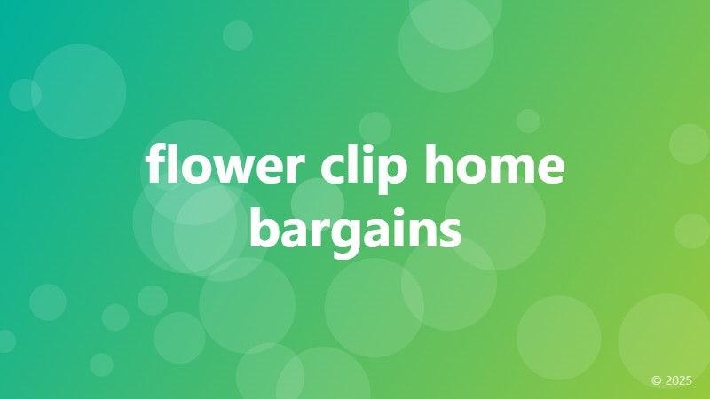 flower clip home bargains