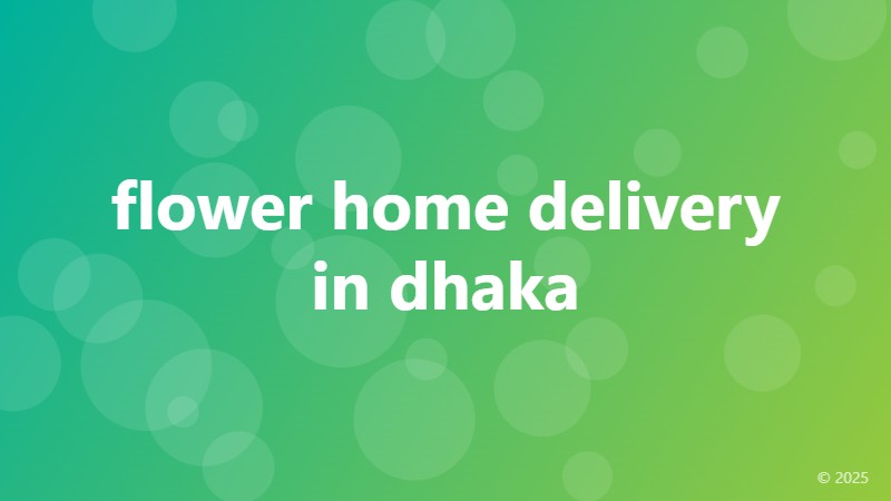 flower home delivery in dhaka