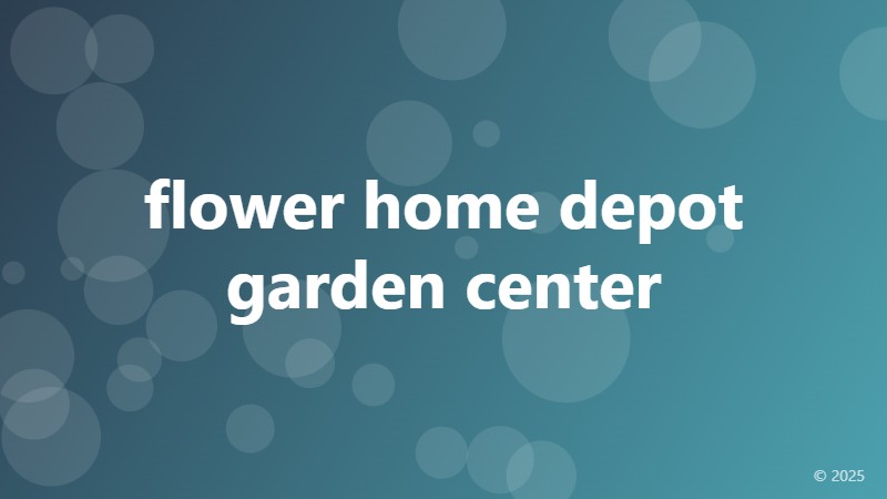 flower home depot garden center