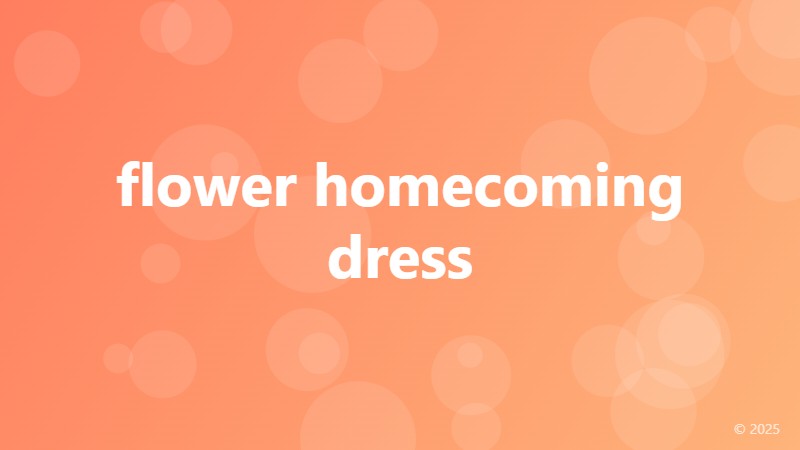 flower homecoming dress