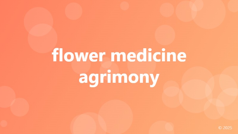 flower medicine agrimony