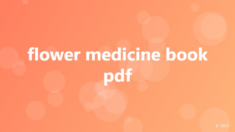 flower medicine book pdf