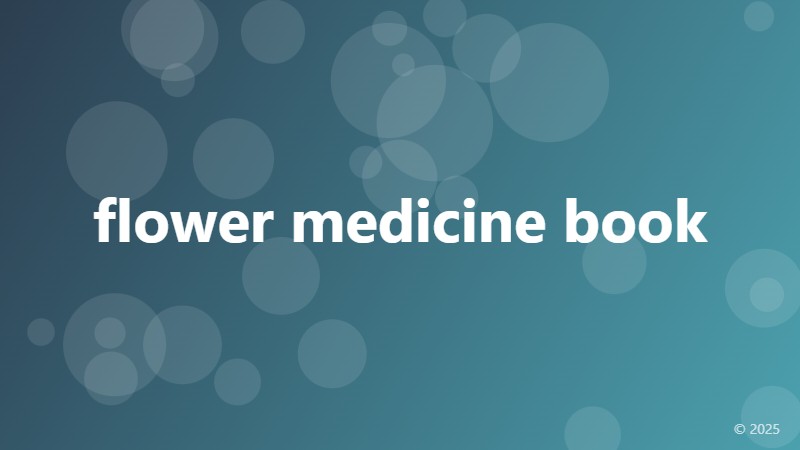 flower medicine book