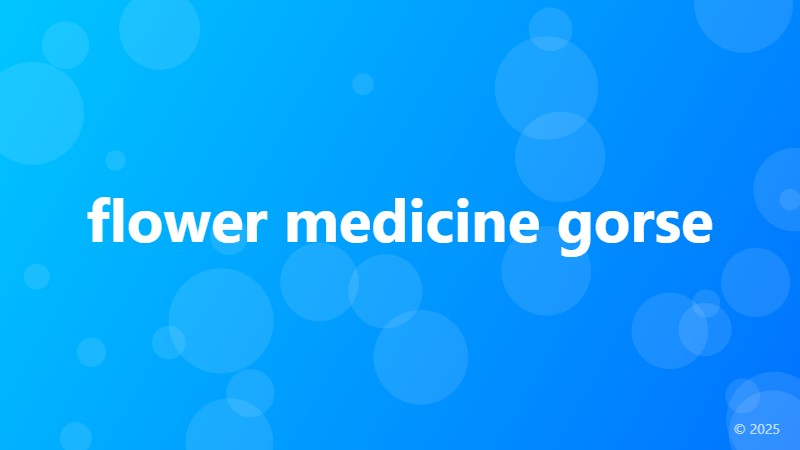 flower medicine gorse