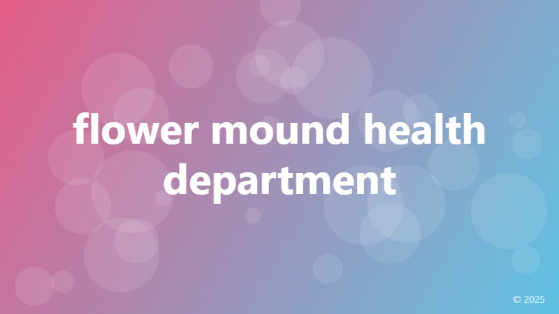 flower mound health department