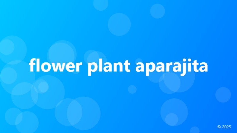 flower plant aparajita