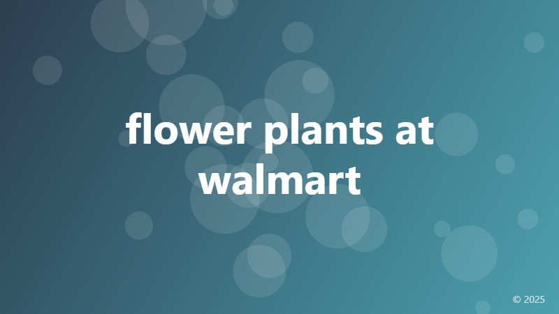 flower plants at walmart
