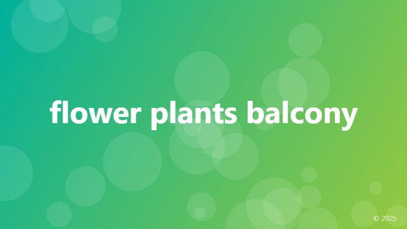 flower plants balcony