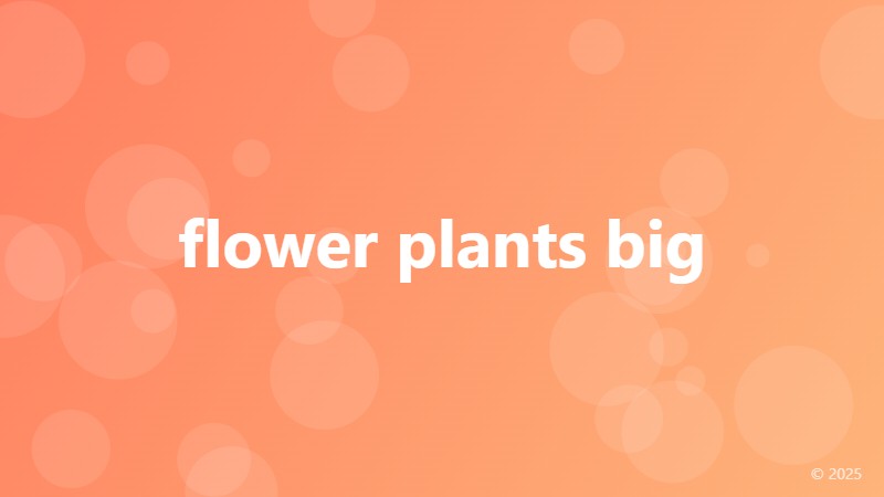 flower plants big