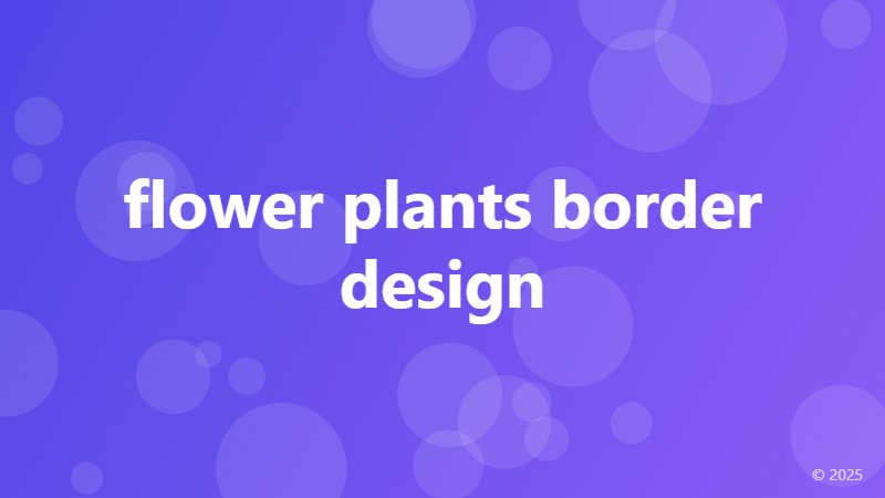 flower plants border design
