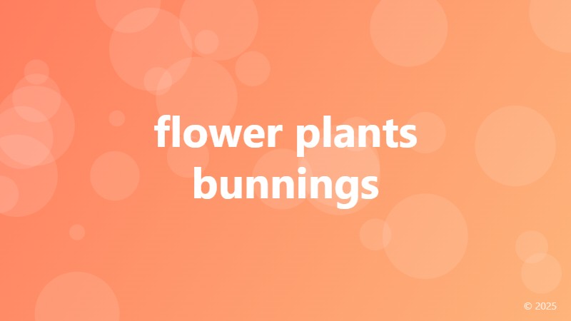 flower plants bunnings