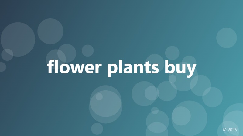 flower plants buy