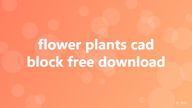 flower plants cad block free download