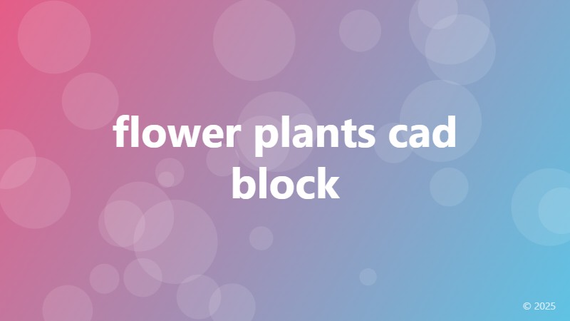 flower plants cad block