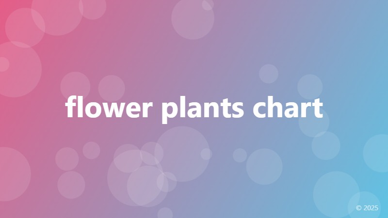 flower plants chart