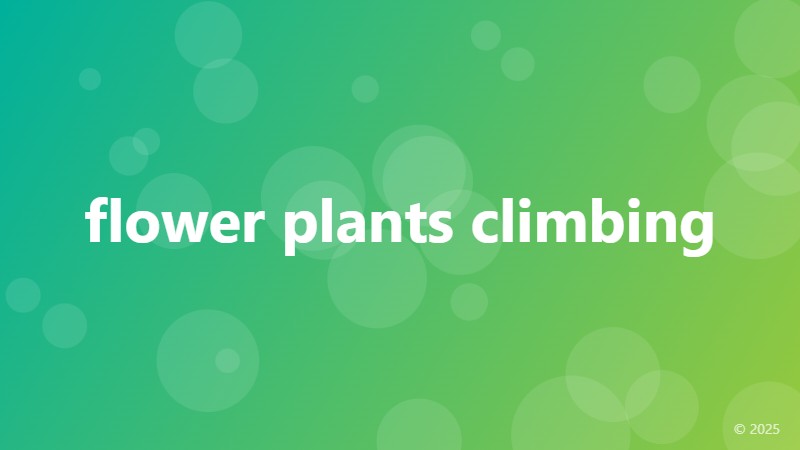 flower plants climbing