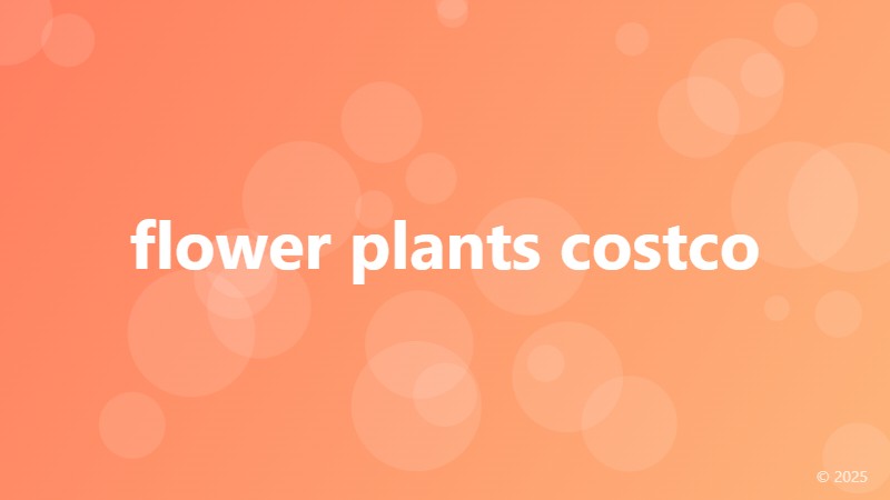 flower plants costco