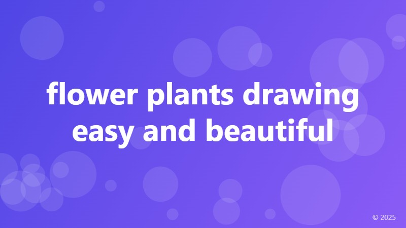 flower plants drawing easy and beautiful