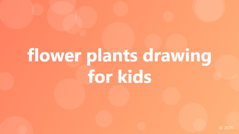 flower plants drawing for kids
