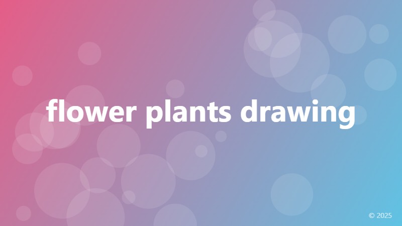 flower plants drawing