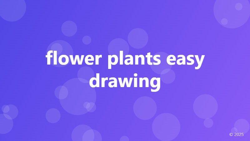 flower plants easy drawing