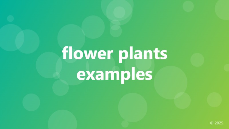 flower plants examples