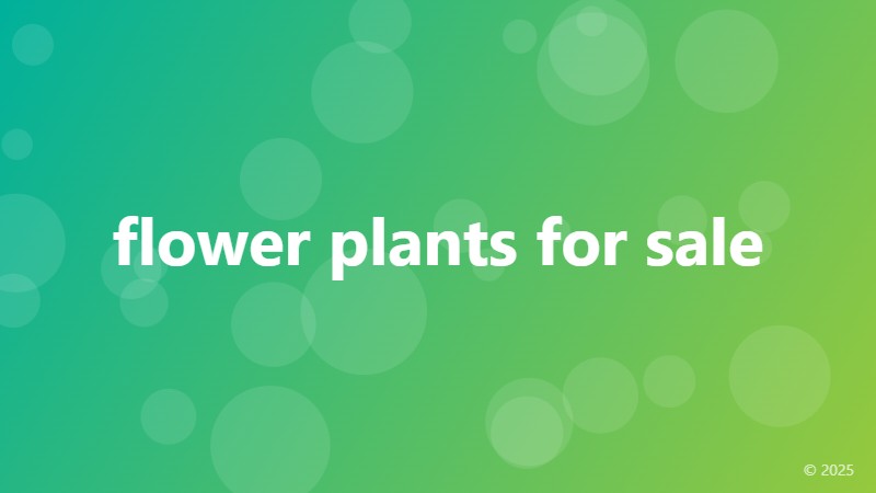 flower plants for sale