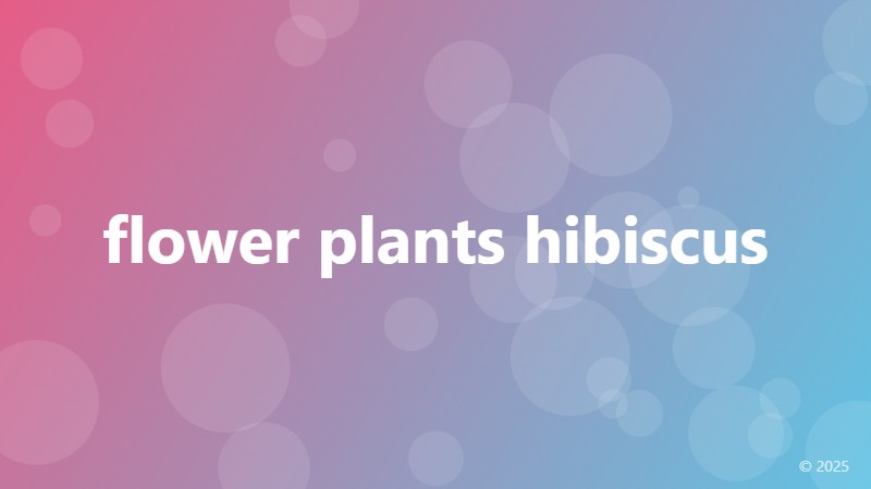 flower plants hibiscus