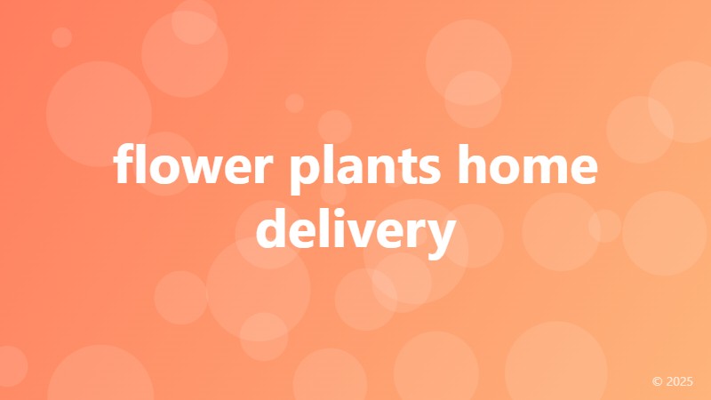 flower plants home delivery