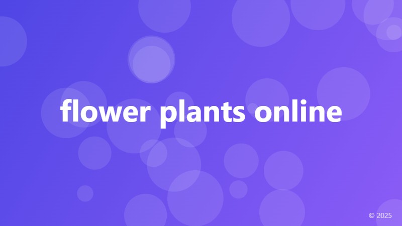 flower plants online
