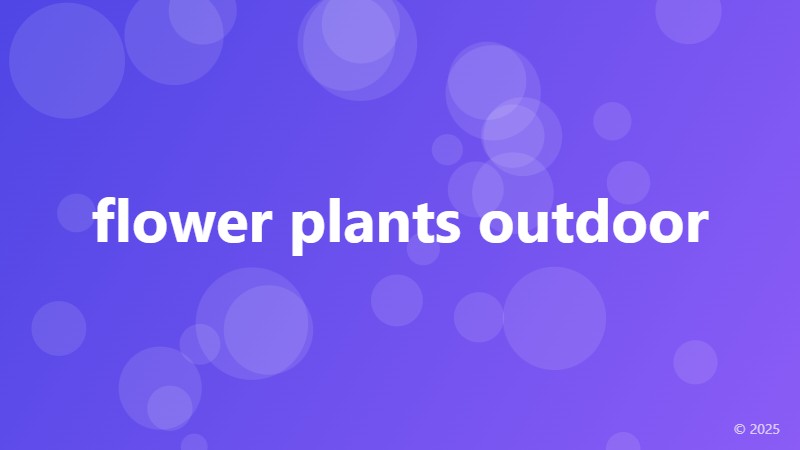 flower plants outdoor