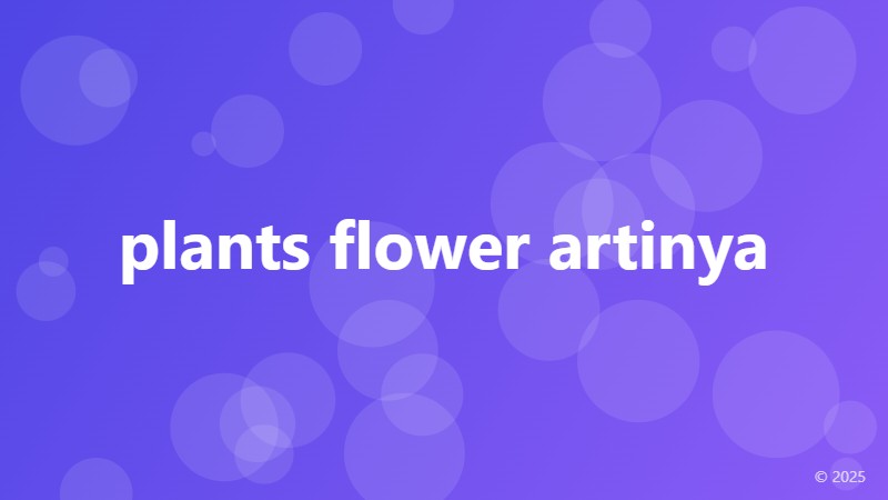 plants flower artinya