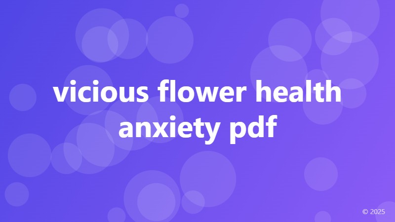 vicious flower health anxiety pdf