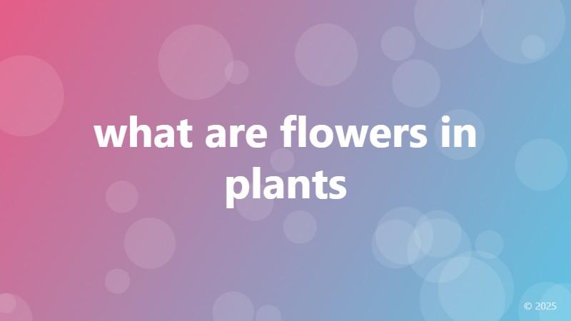 what are flowers in plants